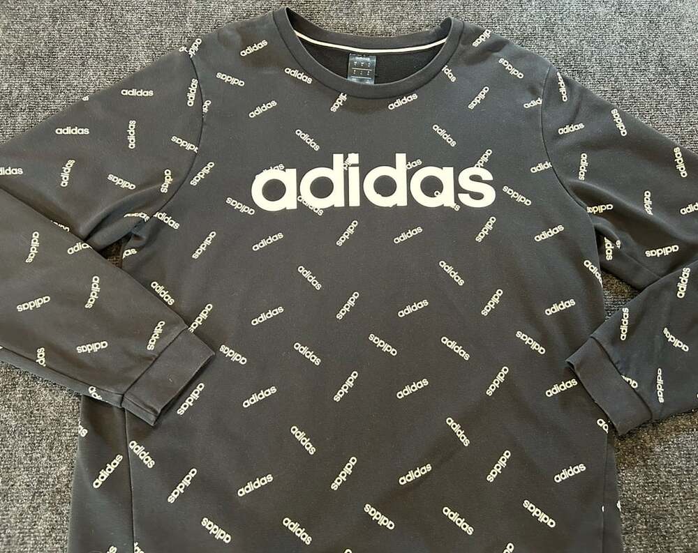 Adidas ESS Linear Fav Core All Over Print Sweatshirt Black XL